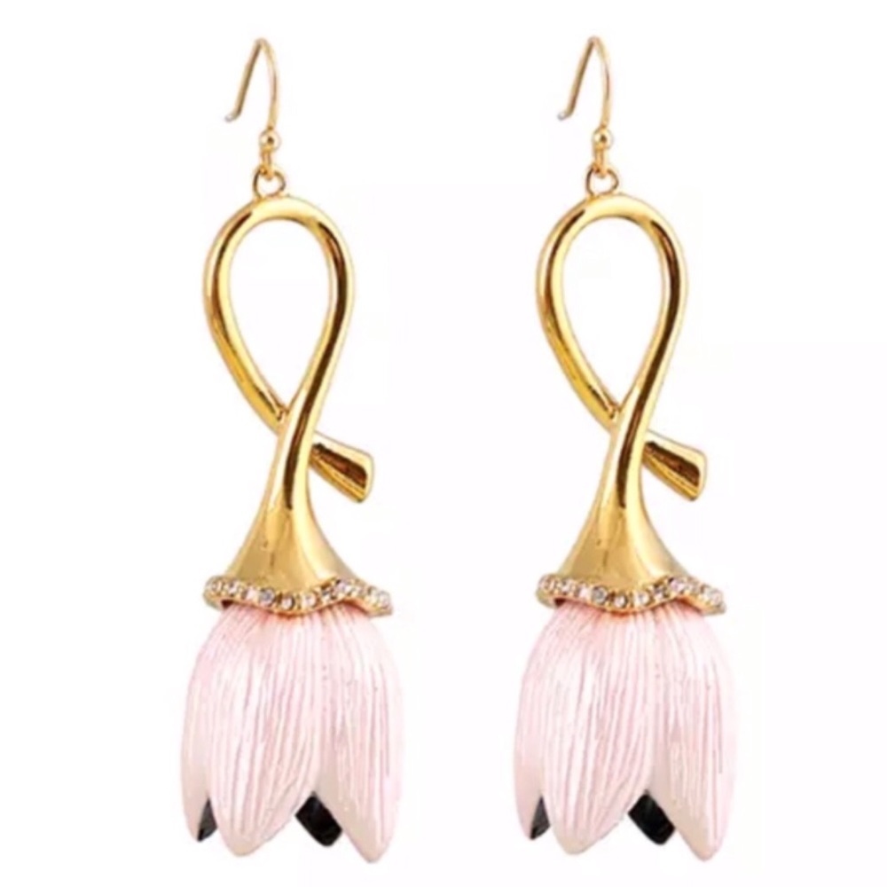 Alexis Bittar • Pink Tulip Drop Wire Earrings
